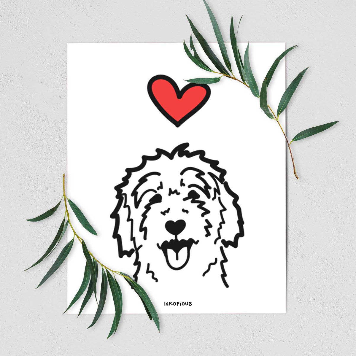 Love Always Goldendoodle Art Print