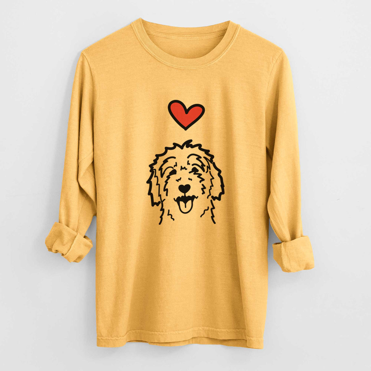 Love Always Goldendoodle - Heavyweight 100% Cotton Long Sleeve