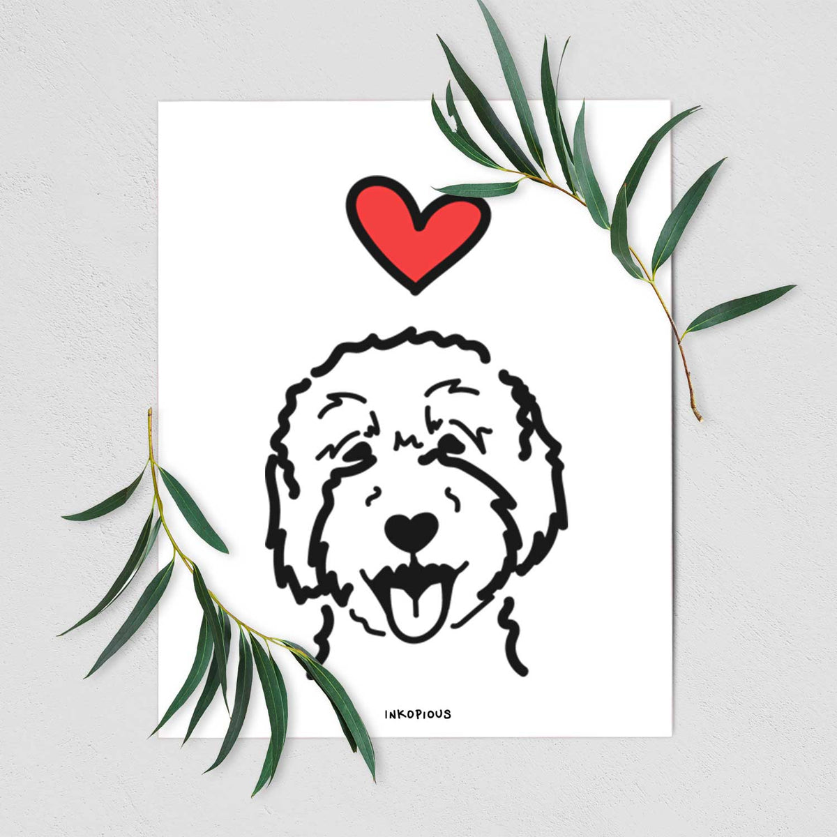 Love Always Goldendoodle 2 Art Print