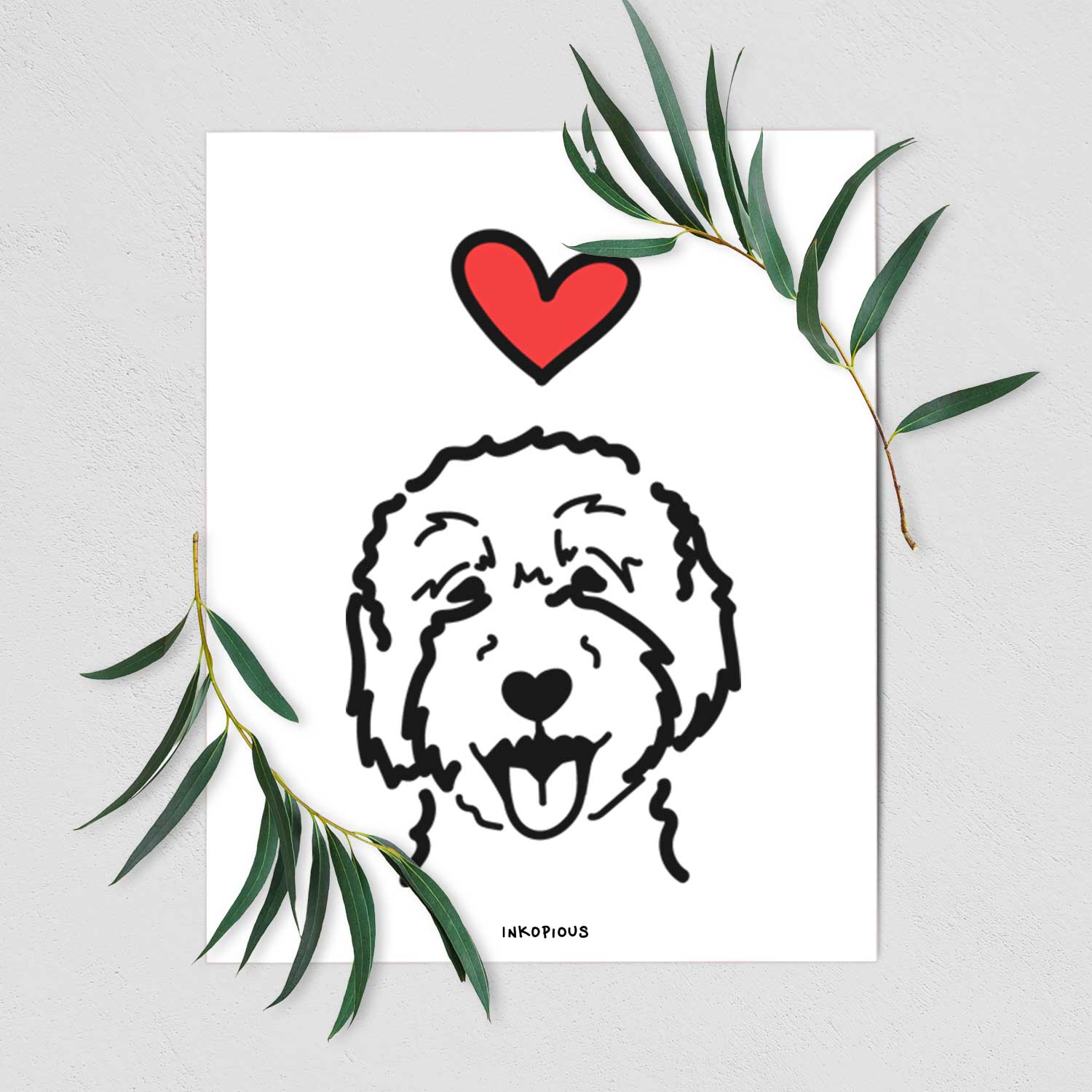 Love Always Goldendoodle 2 Art Print