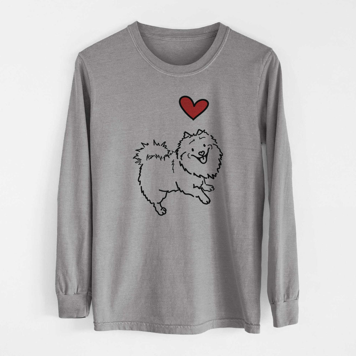 Love Always Pomeranian Mix - Goldie - Heavyweight 100% Cotton Long Sleeve