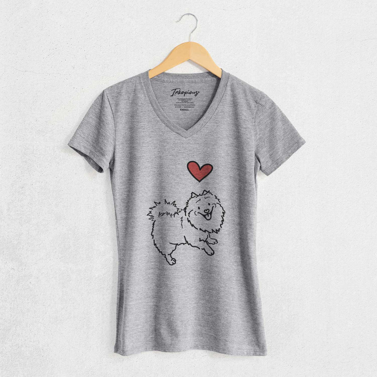 Love Always Pomeranian Mix - Goldie - Women's V-neck Shirt
