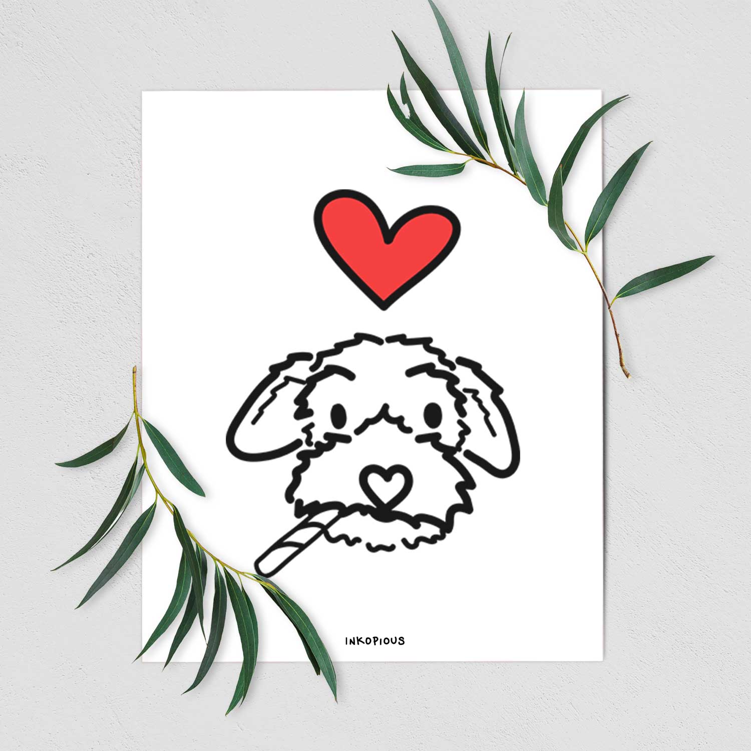 Love Always Poodle Mix - Gomer Art Print