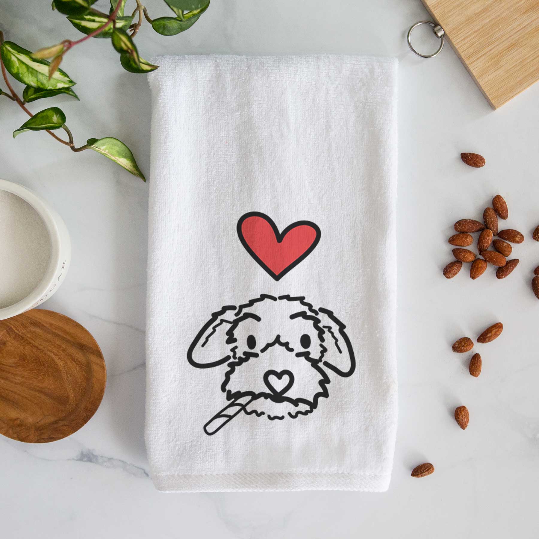 Love Always Poodle Mix - Gomer - Decorative Hand Towel