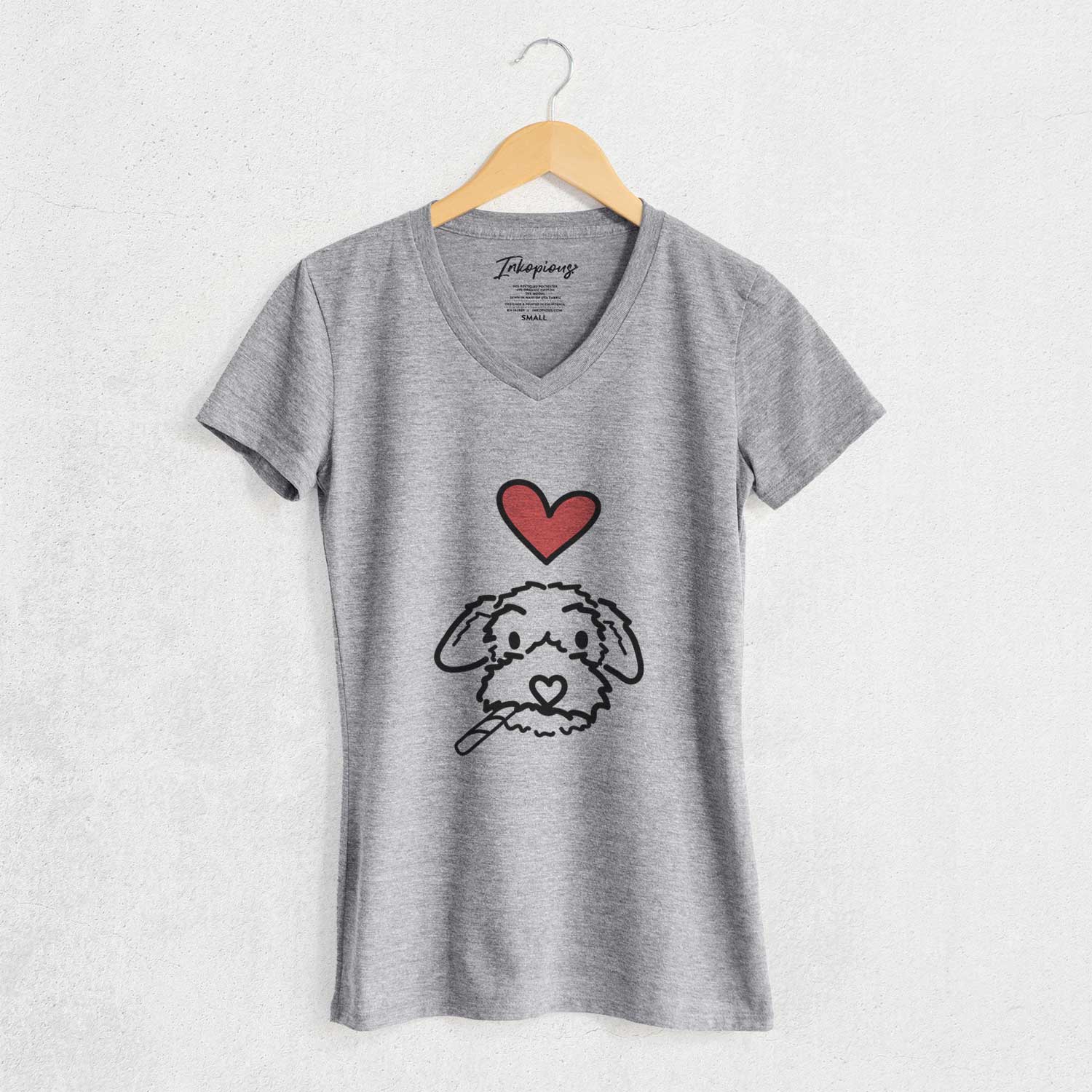 Love Always Poodle Mix - Gomer - Women's V-neck Shirt