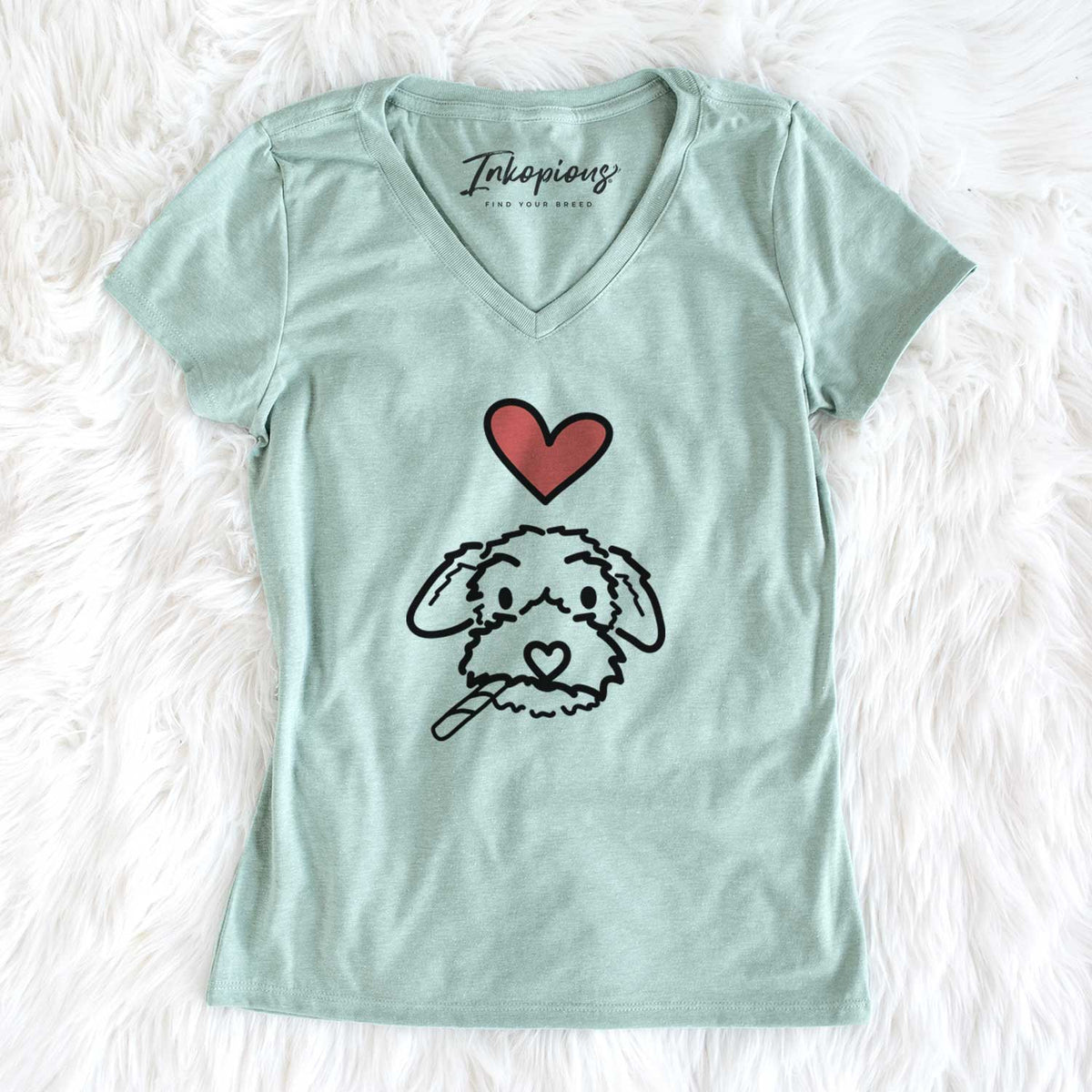 Love Always Poodle Mix - Gomer - Women&#39;s V-neck Shirt