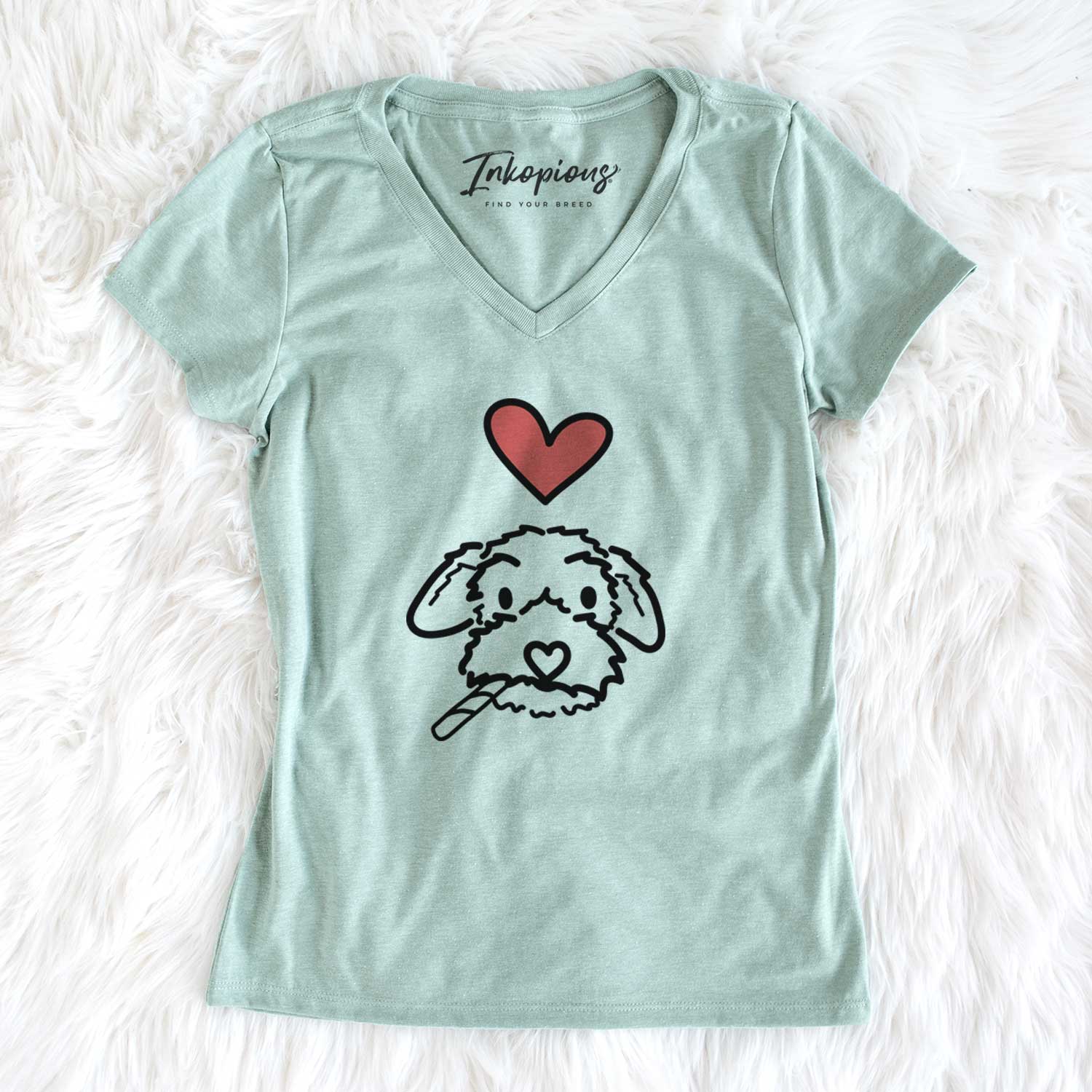 Love Always Poodle Mix - Gomer - Women's V-neck Shirt