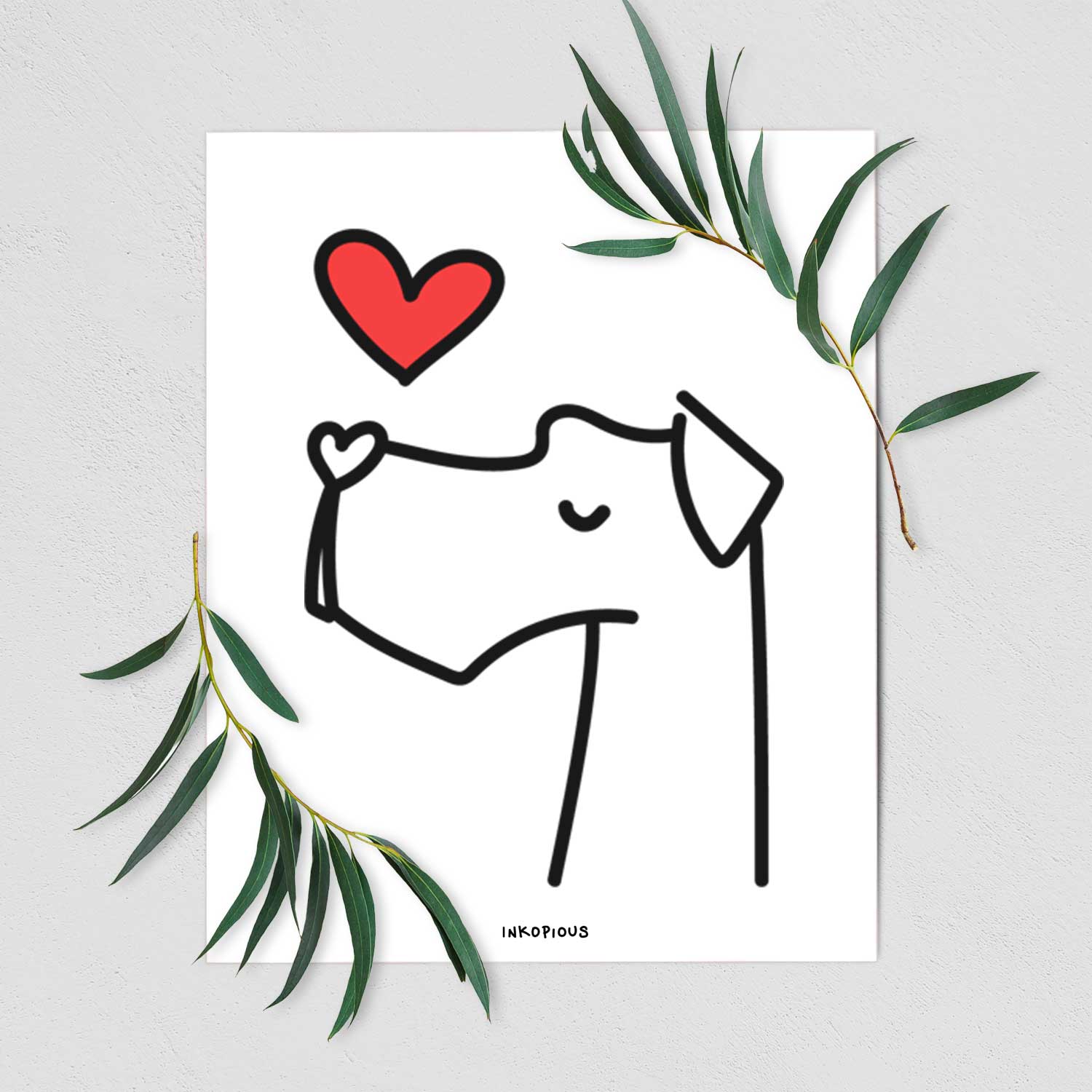 Love Always Great Dane Art Print