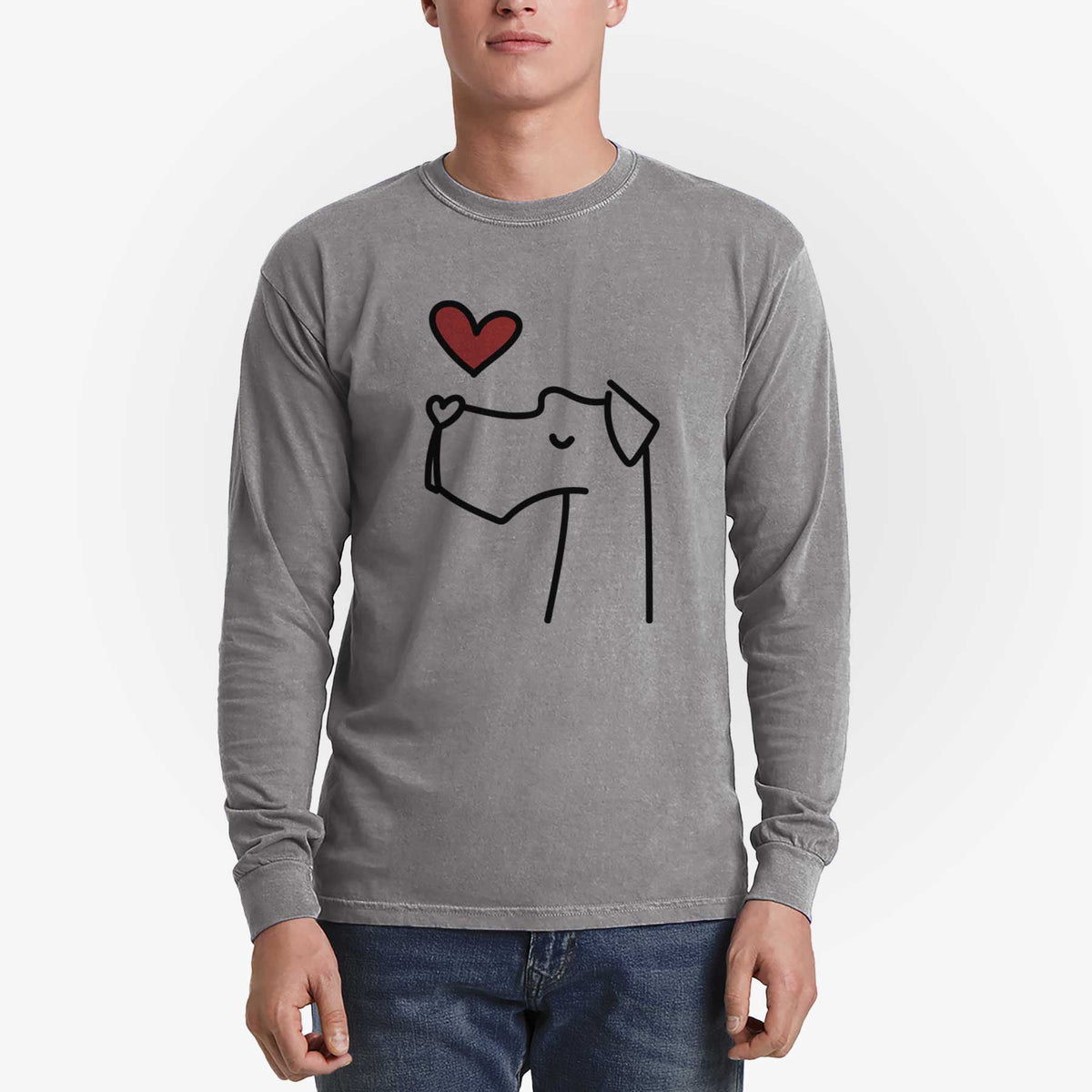 Love Always Great Dane - Heavyweight 100% Cotton Long Sleeve