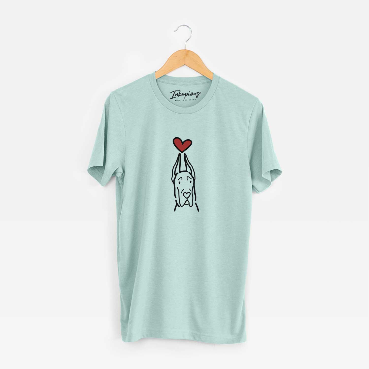 Love Always Great Dane with Cropped Ears - Unisex Crewneck