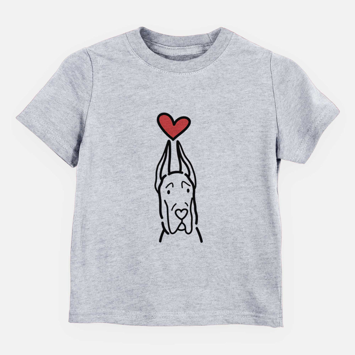 Love Always Great Dane with Cropped Ears - Kids/Youth/Toddler Shirt