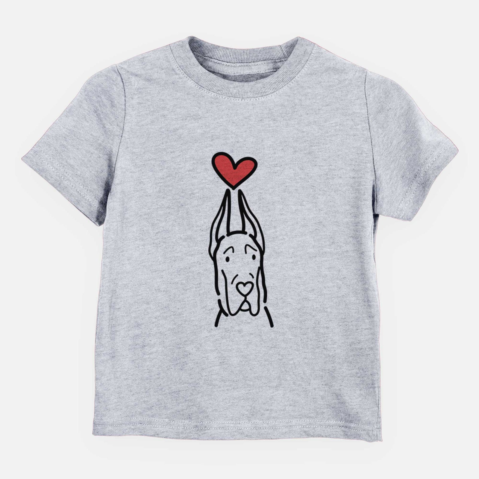 Love Always Great Dane with Cropped Ears - Kids/Youth/Toddler Shirt