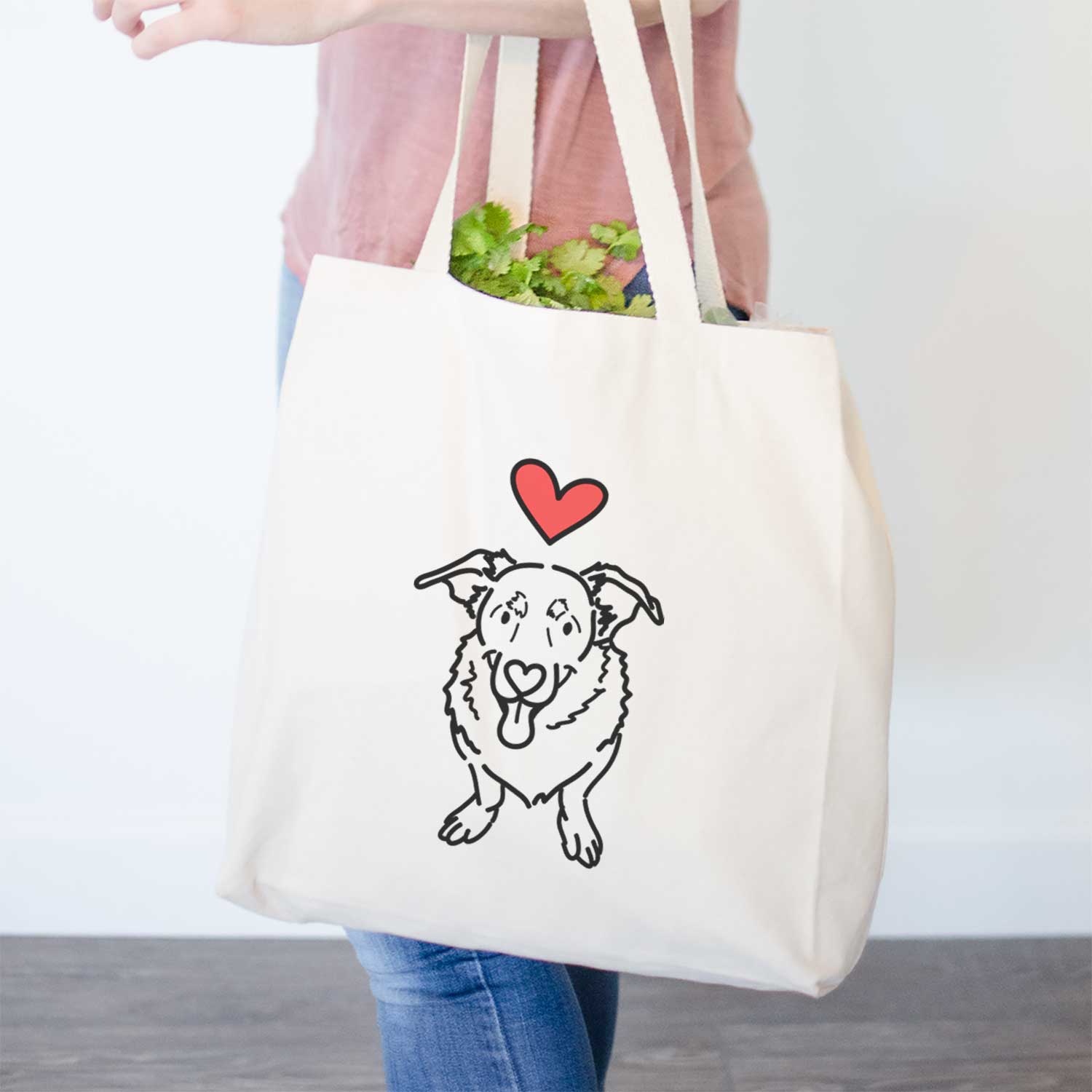 Love Always Basset Hound German Shepherd Mix - Gretchen - Tote Bag