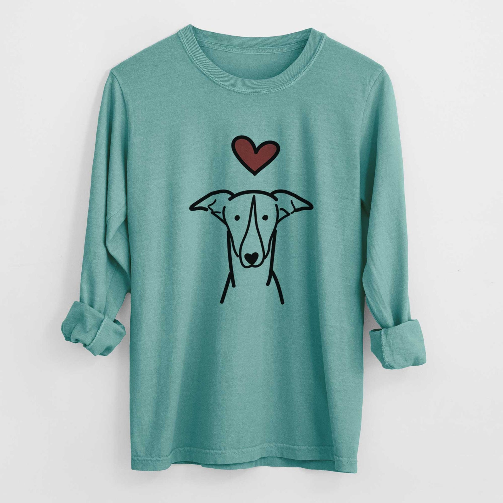 Love Always Greyhound - Heavyweight 100% Cotton Long Sleeve