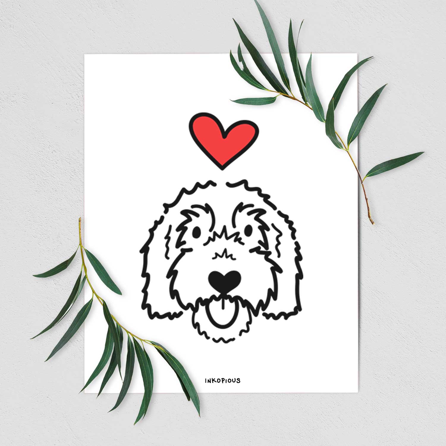 Love Always Goldendoodle - Gus Art Print