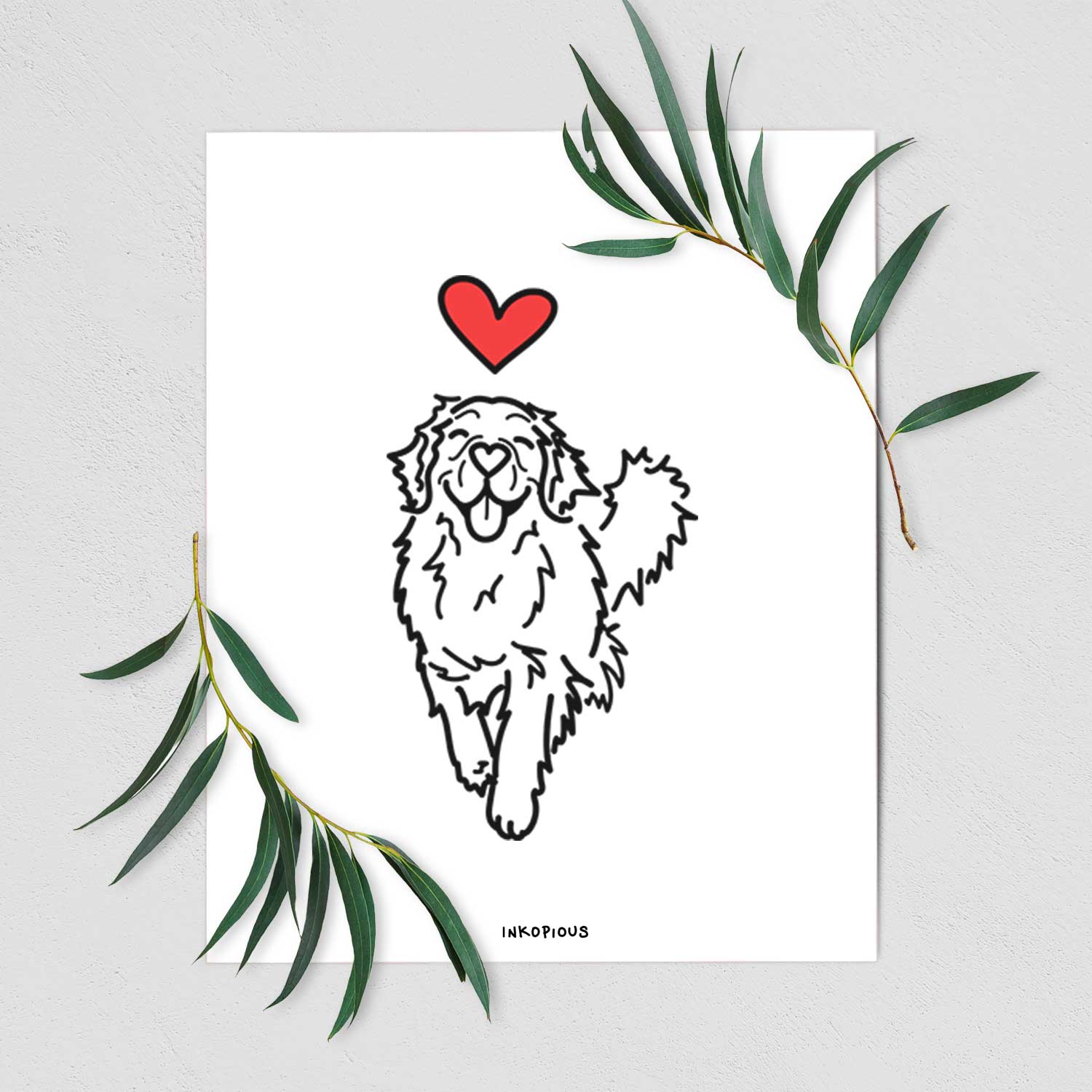 Love Always Golden Retriever - Hamlet Art Print