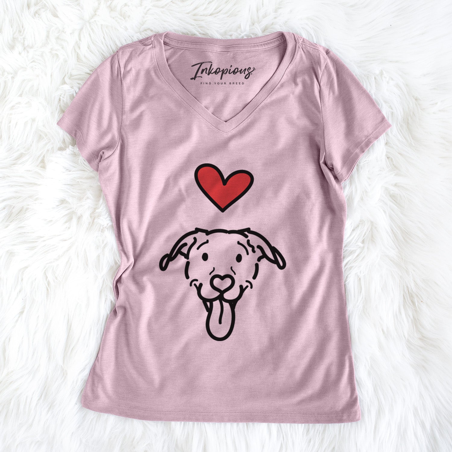 Love Always Pitbull Mix - Hemi - Women's Perfect V-neck Shirt