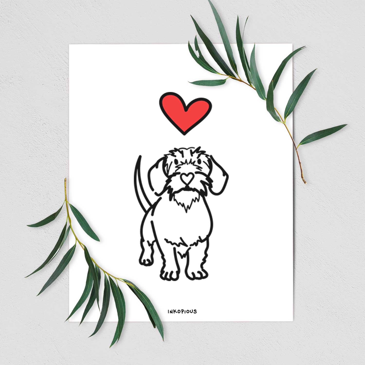 Love Always Wire Dachshund - Henry Art Print