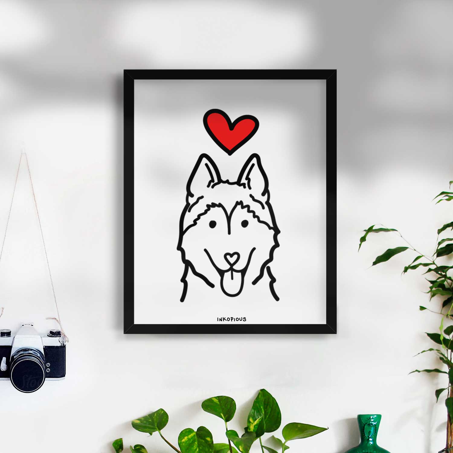 Love Always Siberian Husky Art Print
