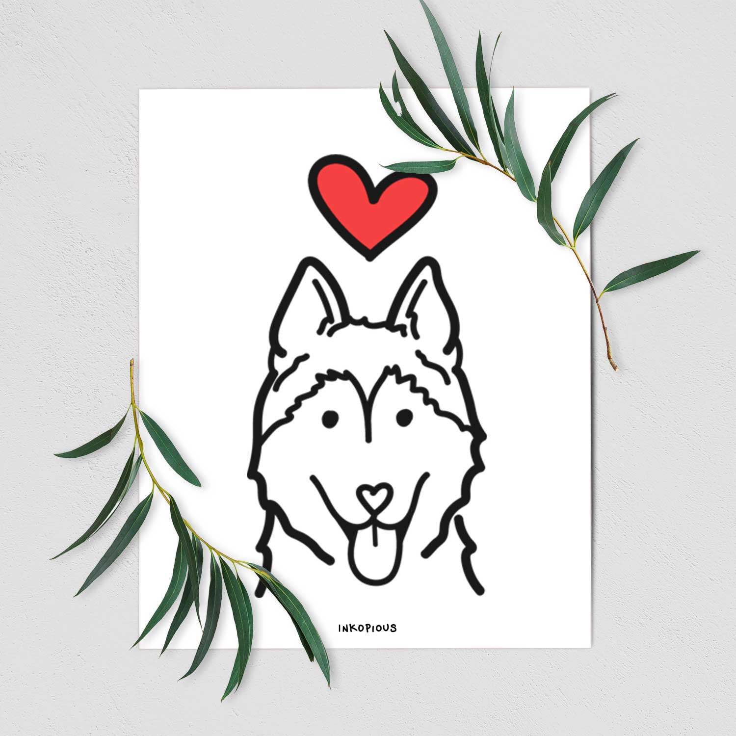 Love Always Siberian Husky Art Print