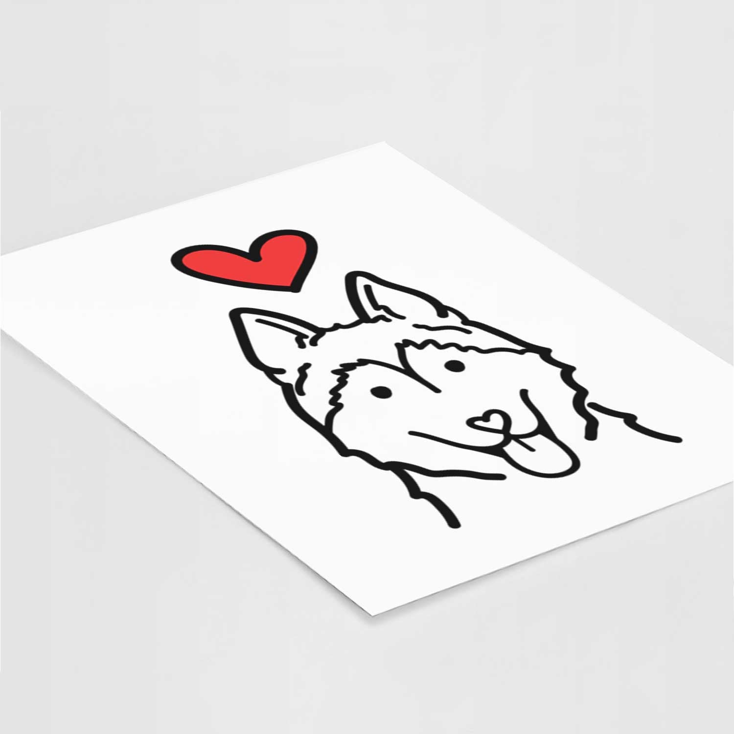 Love Always Siberian Husky Art Print