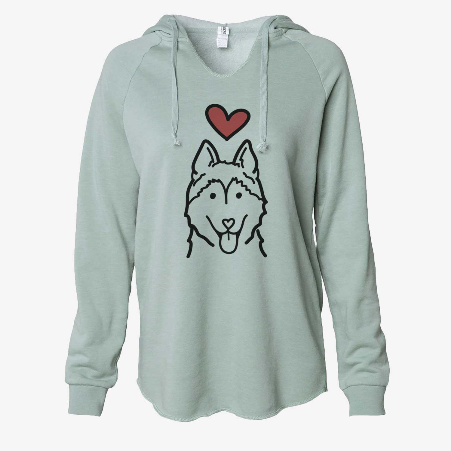 Love Always Siberian Husky - Cali Wave Hooded Sweatshirt