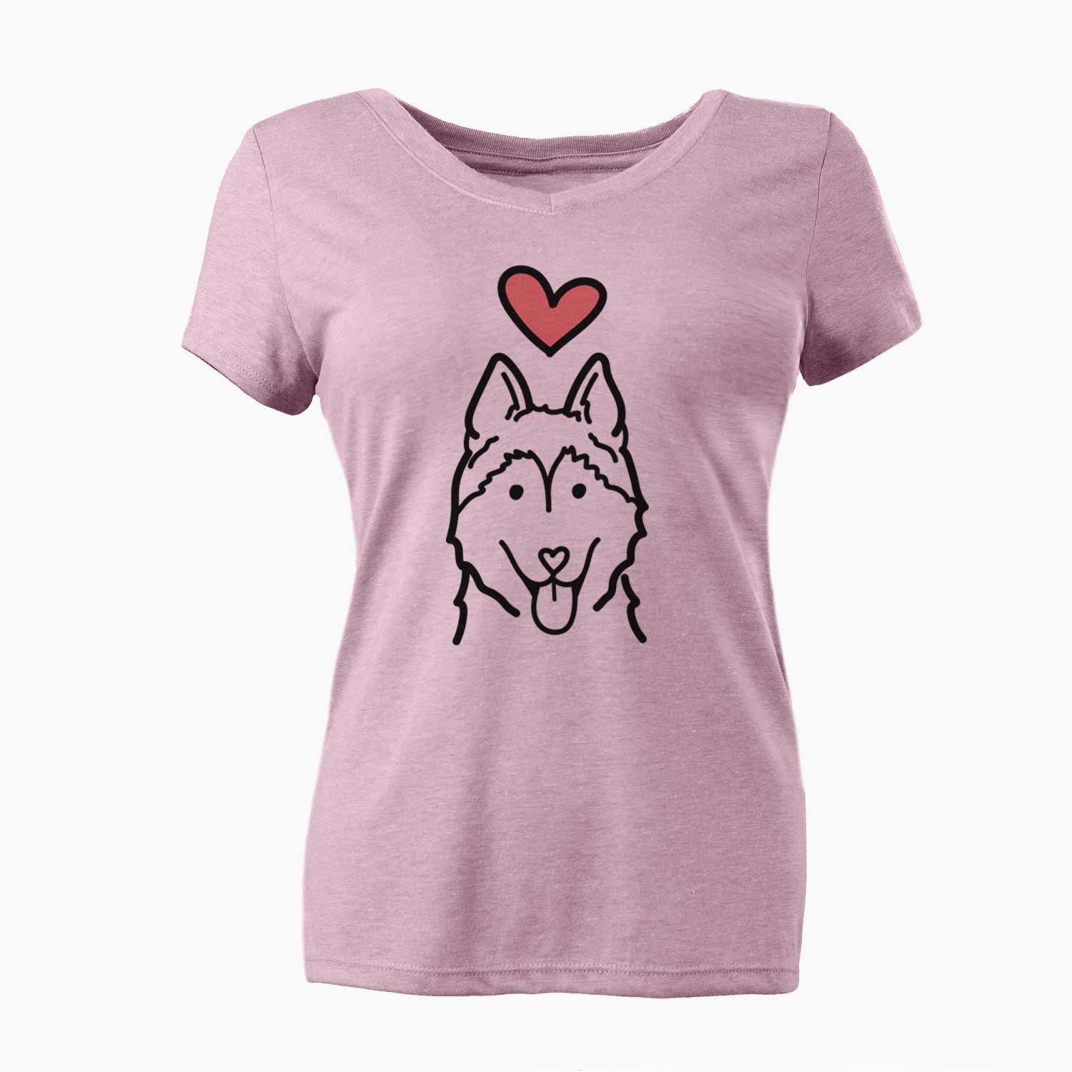 Love Always Siberian Husky - Women's V-neck Shirt