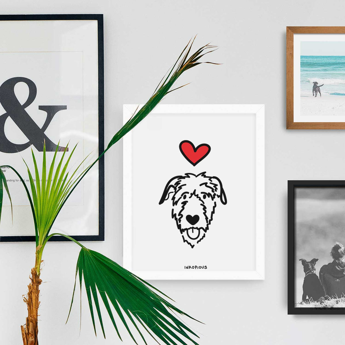 Love Always Irish Wolfhound Art Print