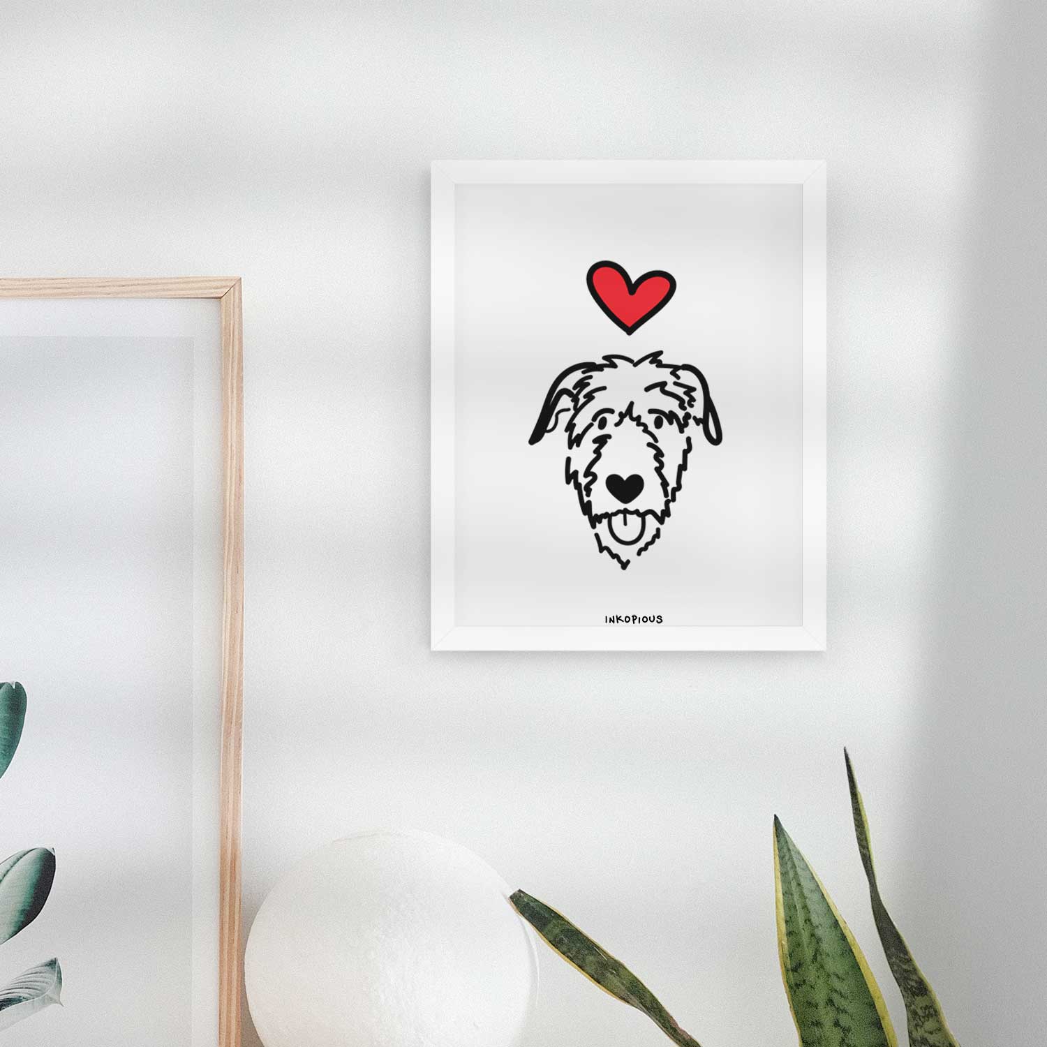 Love Always Irish Wolfhound Art Print