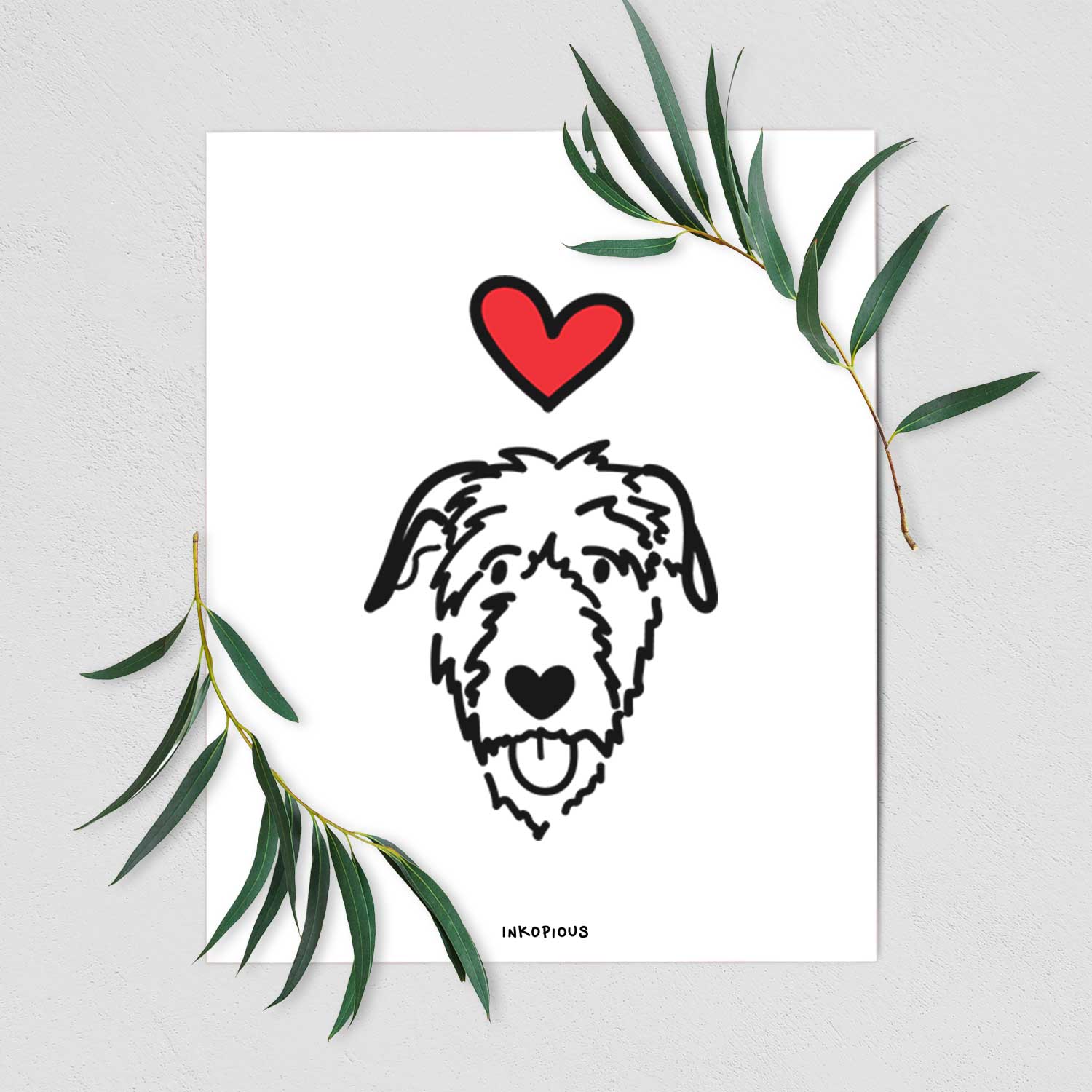 Love Always Irish Wolfhound Art Print