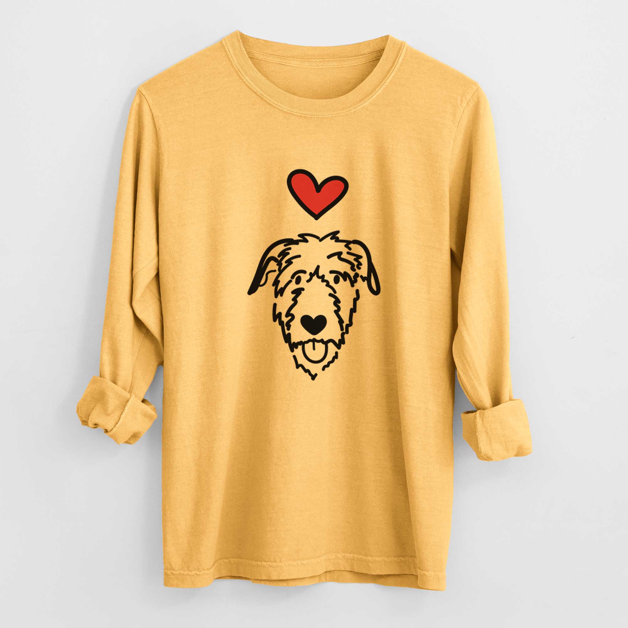 Love Always Irish Wolfhound - Heavyweight 100% Cotton Long Sleeve