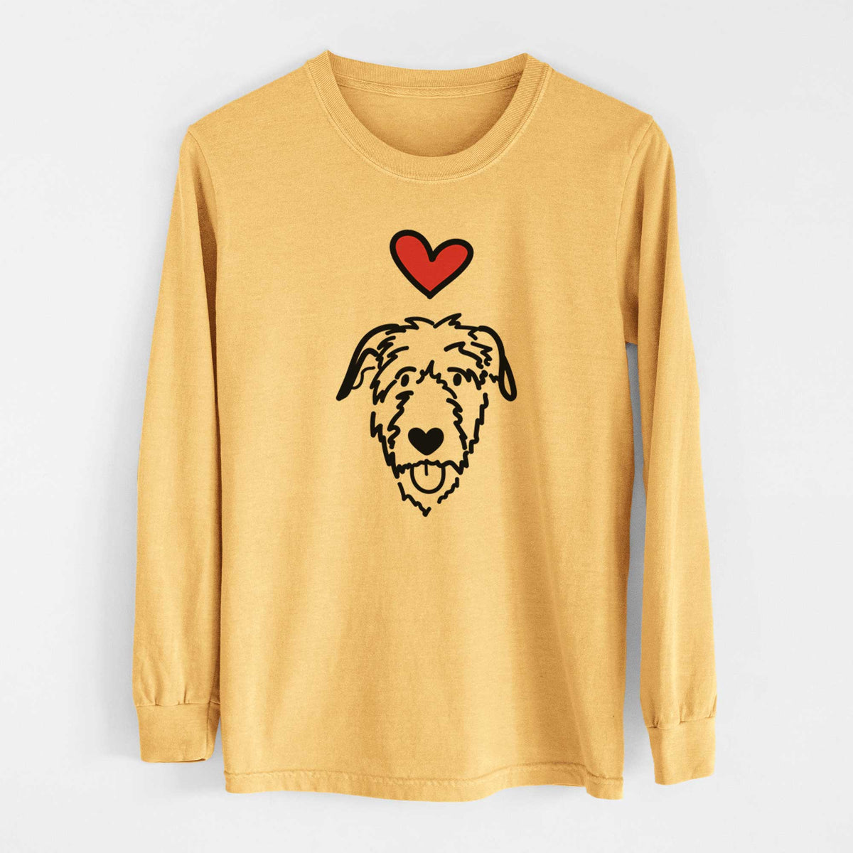 Love Always Irish Wolfhound - Heavyweight 100% Cotton Long Sleeve