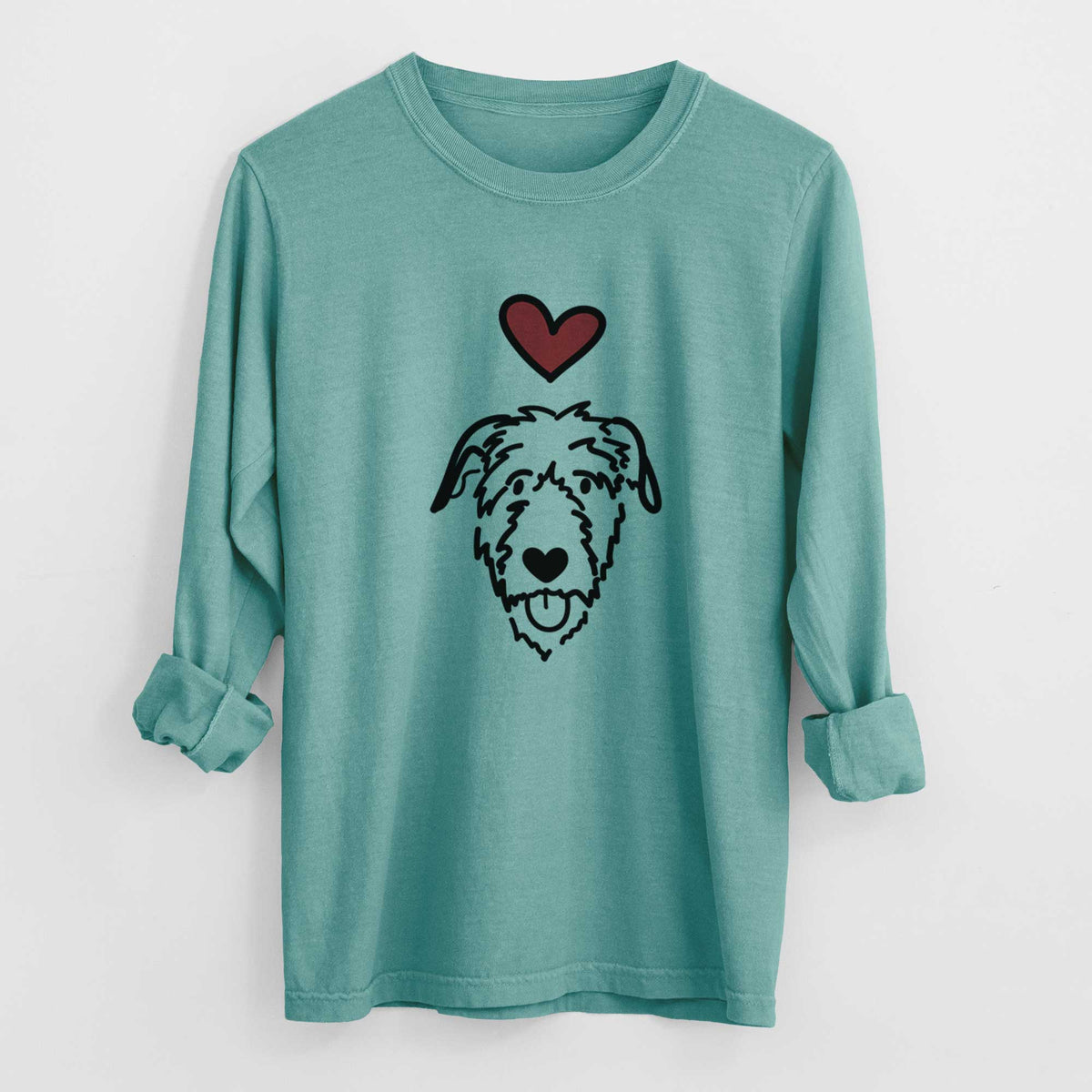 Love Always Irish Wolfhound - Heavyweight 100% Cotton Long Sleeve