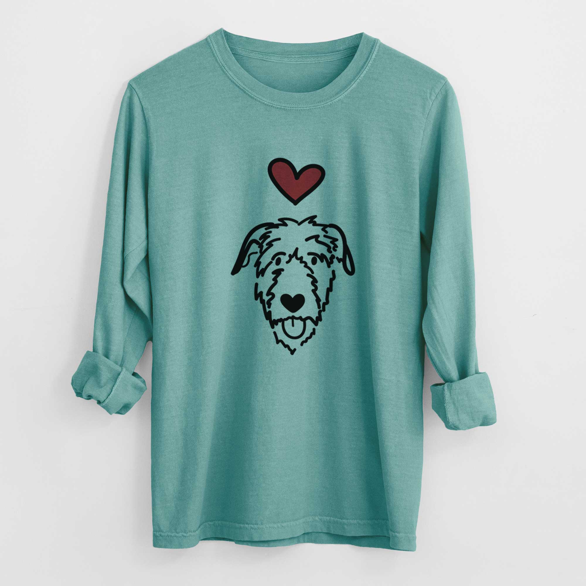 Love Always Irish Wolfhound - Heavyweight 100% Cotton Long Sleeve