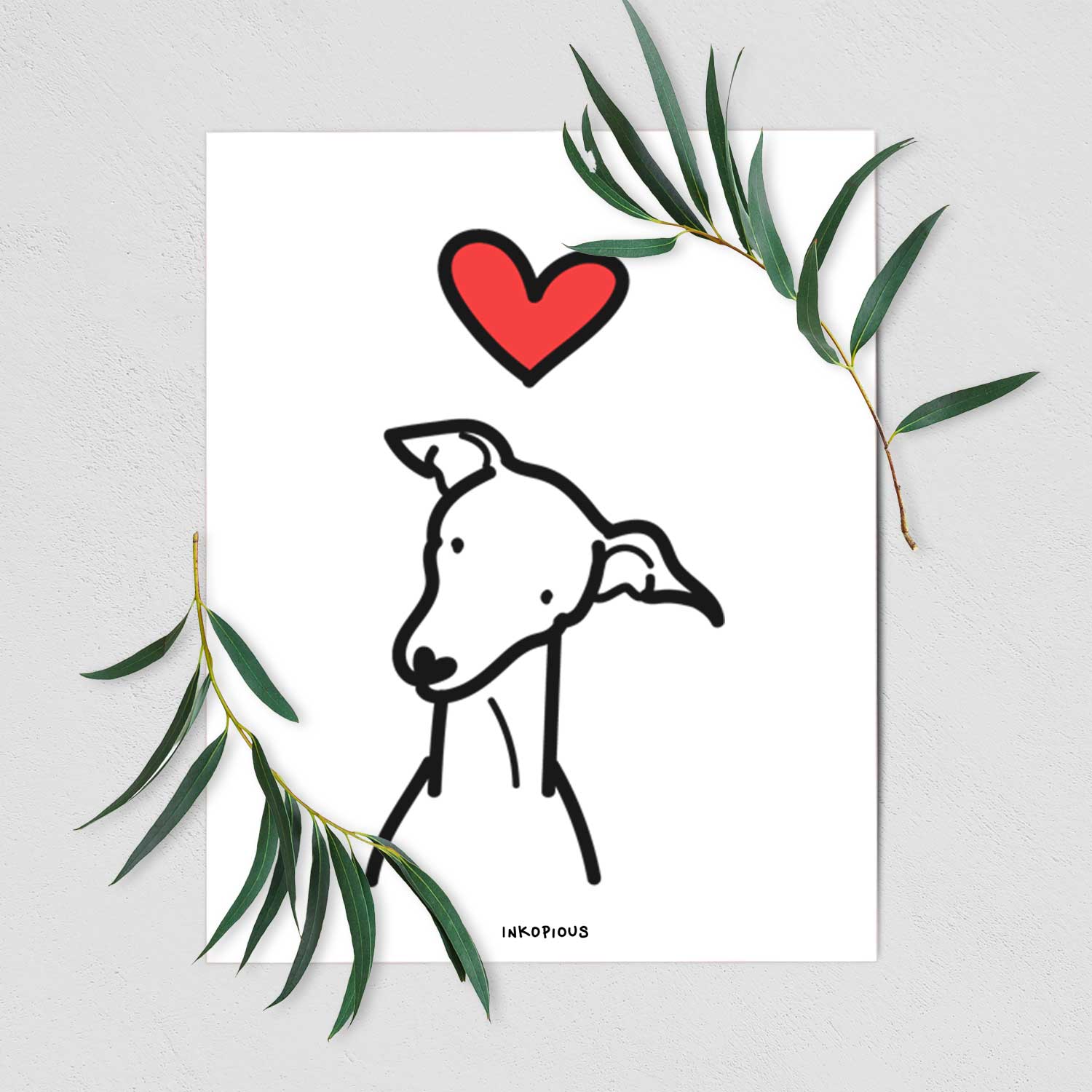 Love Always Italian Greyhound Art Print