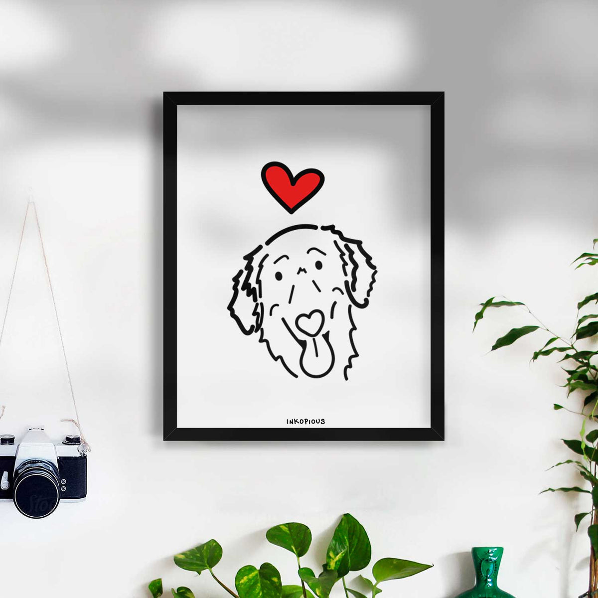 Love Always Flat-Coated Retriever - Jack Art Print