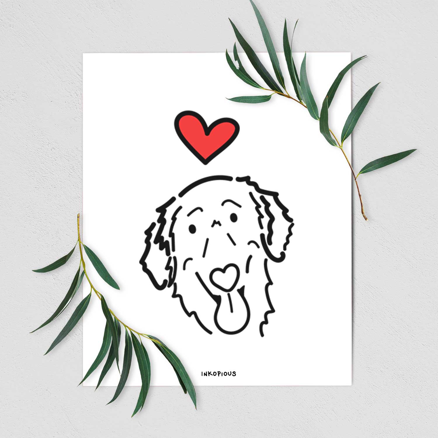 Love Always Flat-Coated Retriever - Jack Art Print