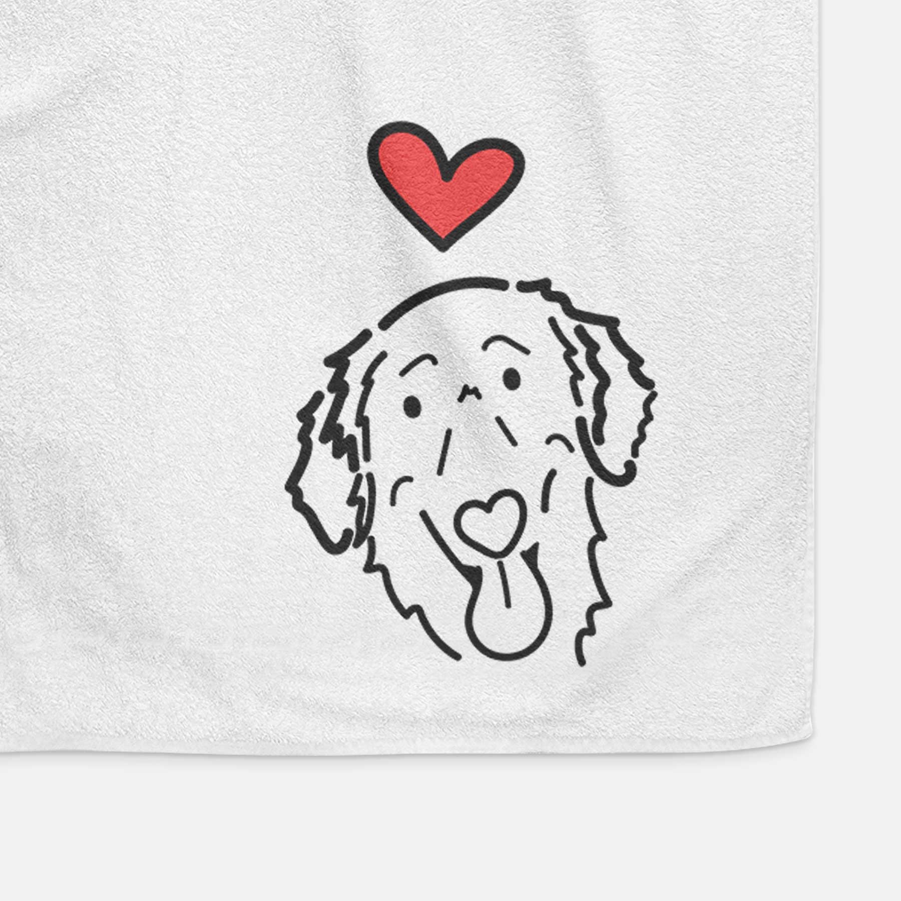 Love Always Flat-Coated Retriever - Jack - Decorative Hand Towel