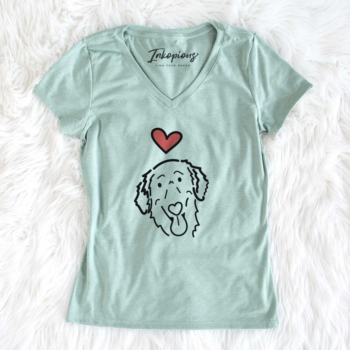 Love Always Flat-Coated Retriever - Jack - Women&#39;s V-neck Shirt