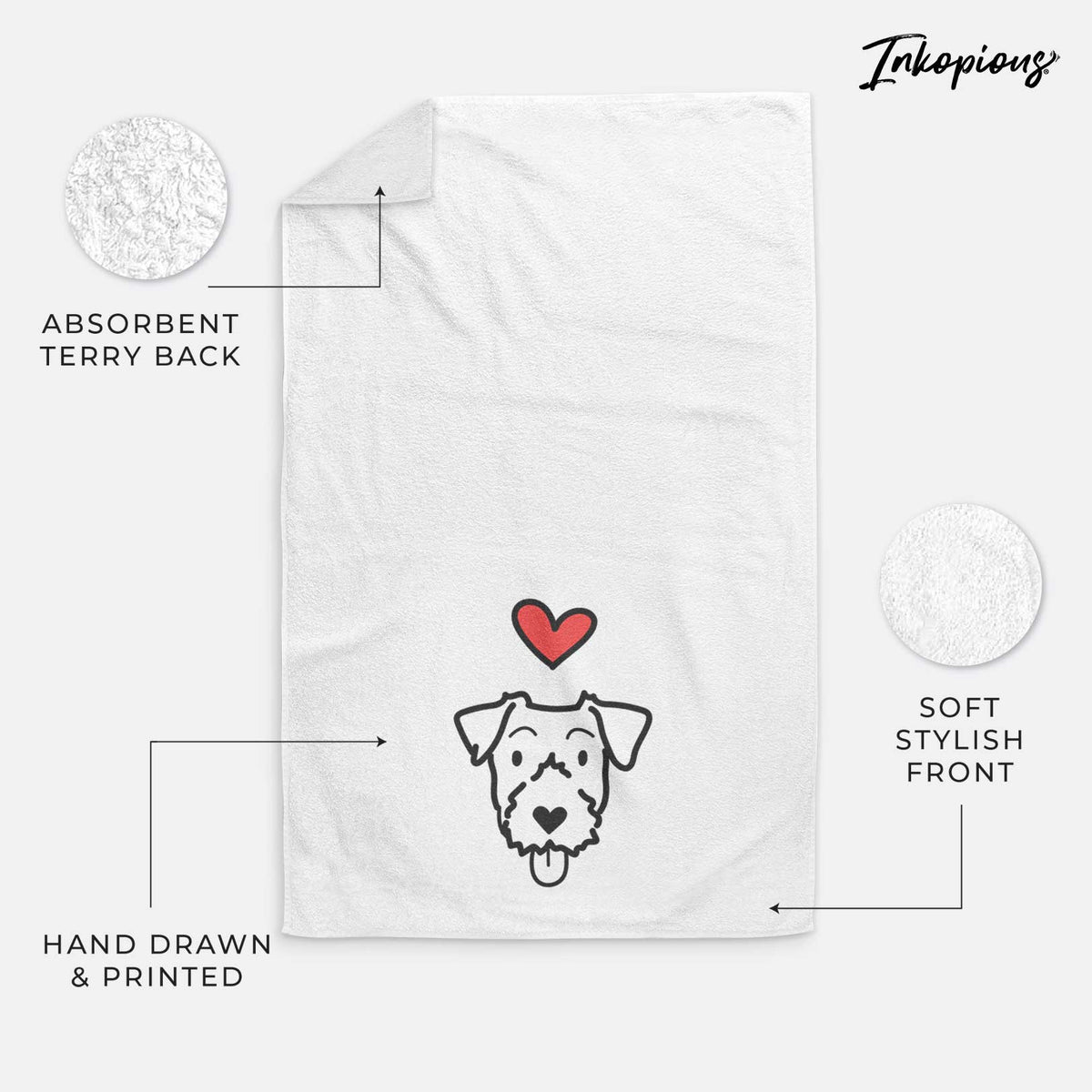 Love Always Jack Russell Terrier - Decorative Hand Towel