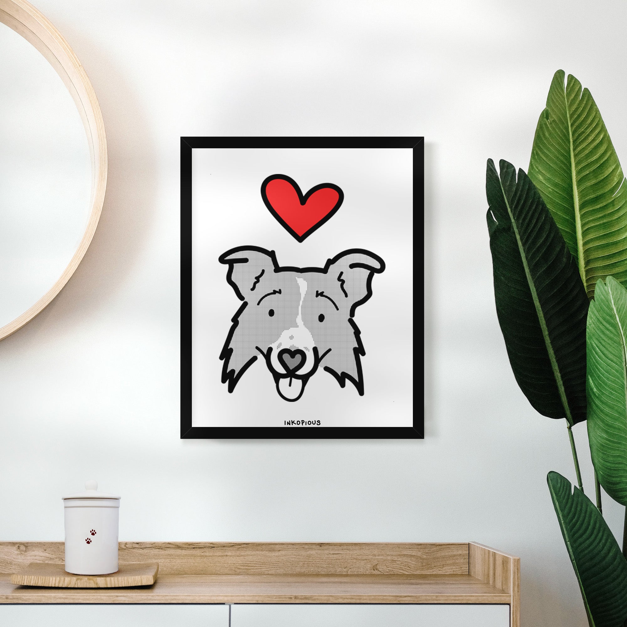 Love Always Border Collie 2.0 - Jam Art Print