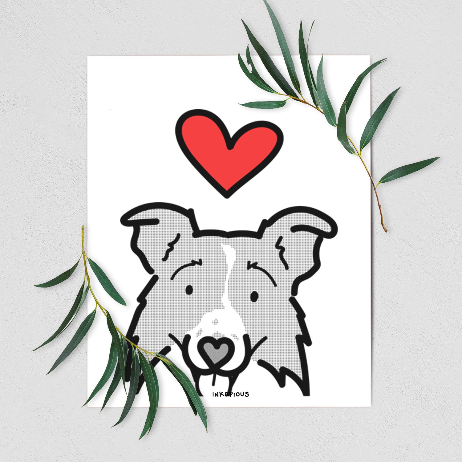 Love Always Border Collie 2.0 - Jam Art Print