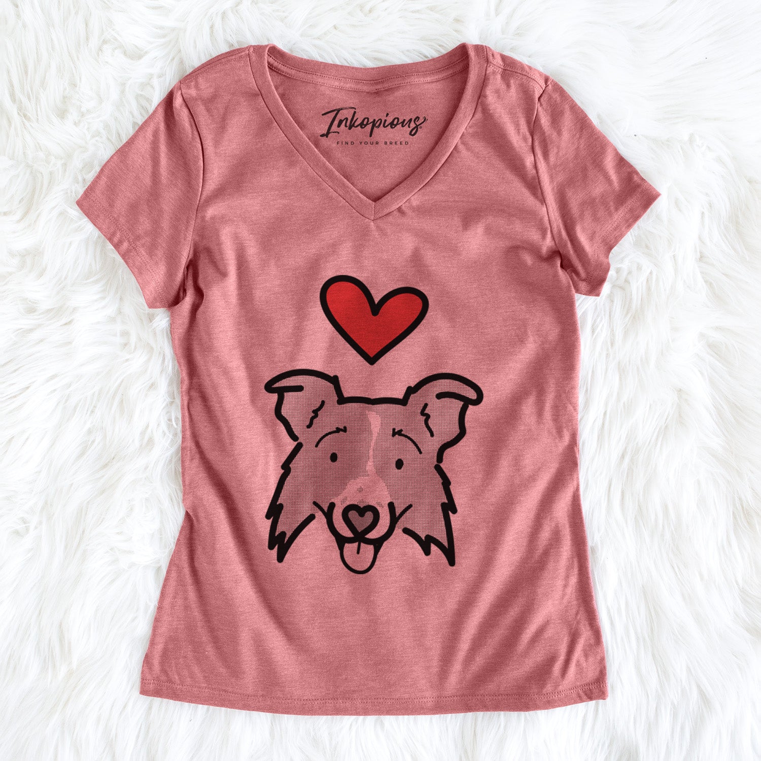 Love Always Border Collie 2.0 - Jam - Women's Perfect V-neck Shirt