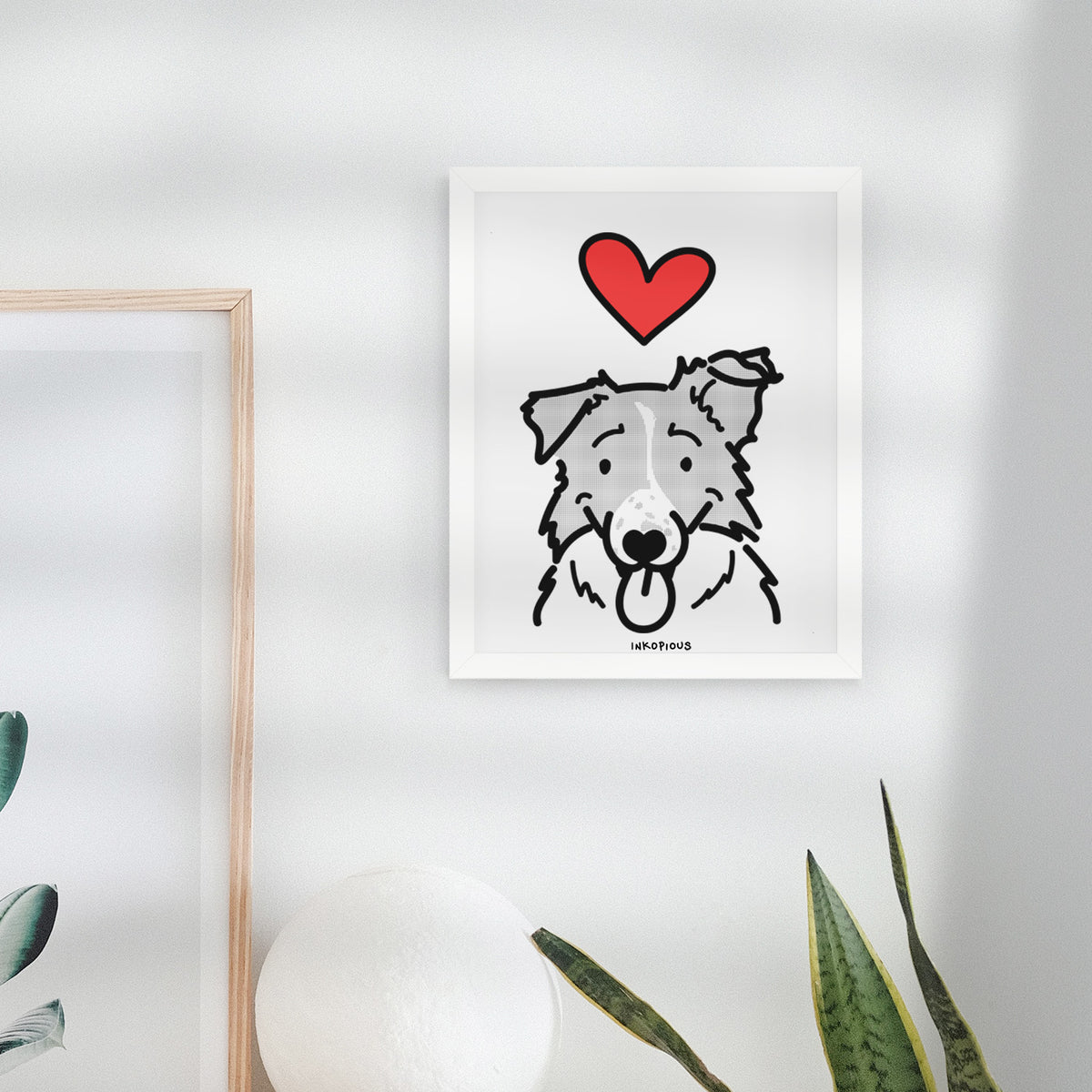 Love Always Border Collie - Jam Art Print