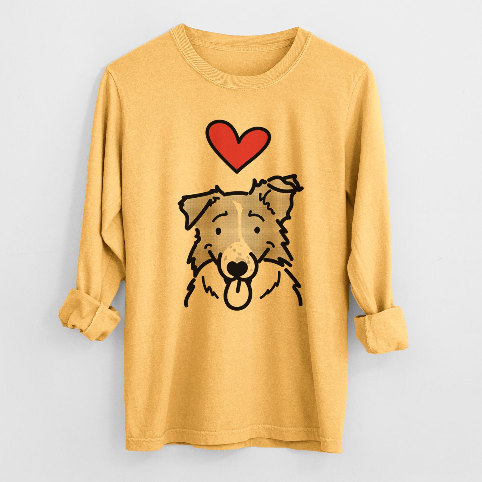 Love Always Border Collie - Jam - Heavyweight 100% Cotton Long Sleeve