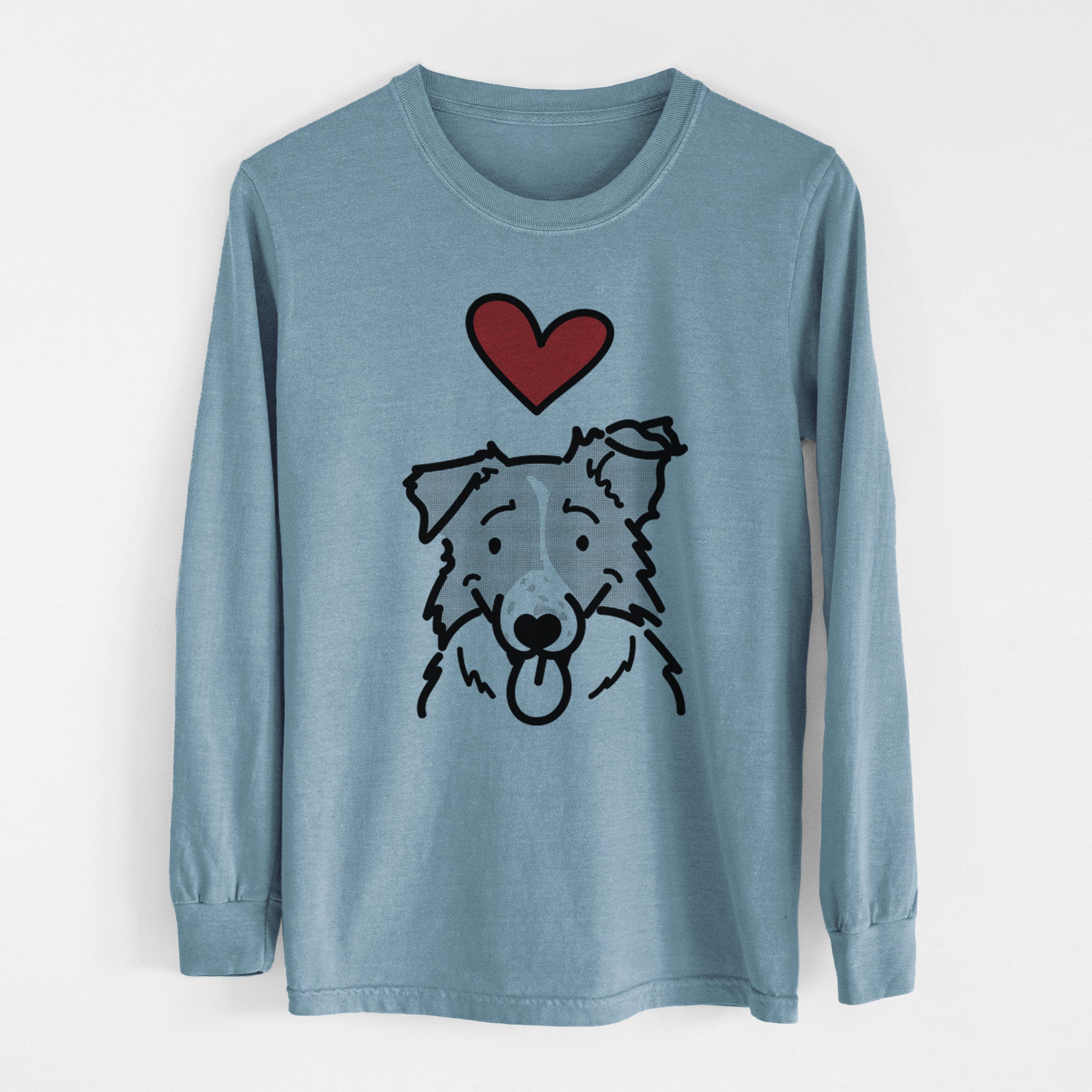 Love Always Border Collie - Jam - Heavyweight 100% Cotton Long Sleeve