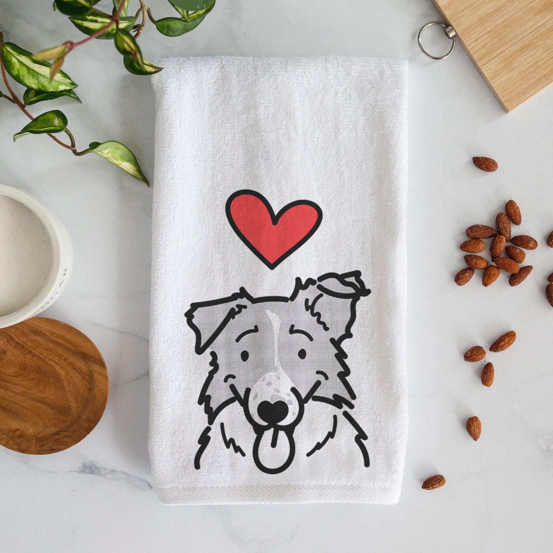 Love Always Border Collie - Jam - Decorative Hand Towel