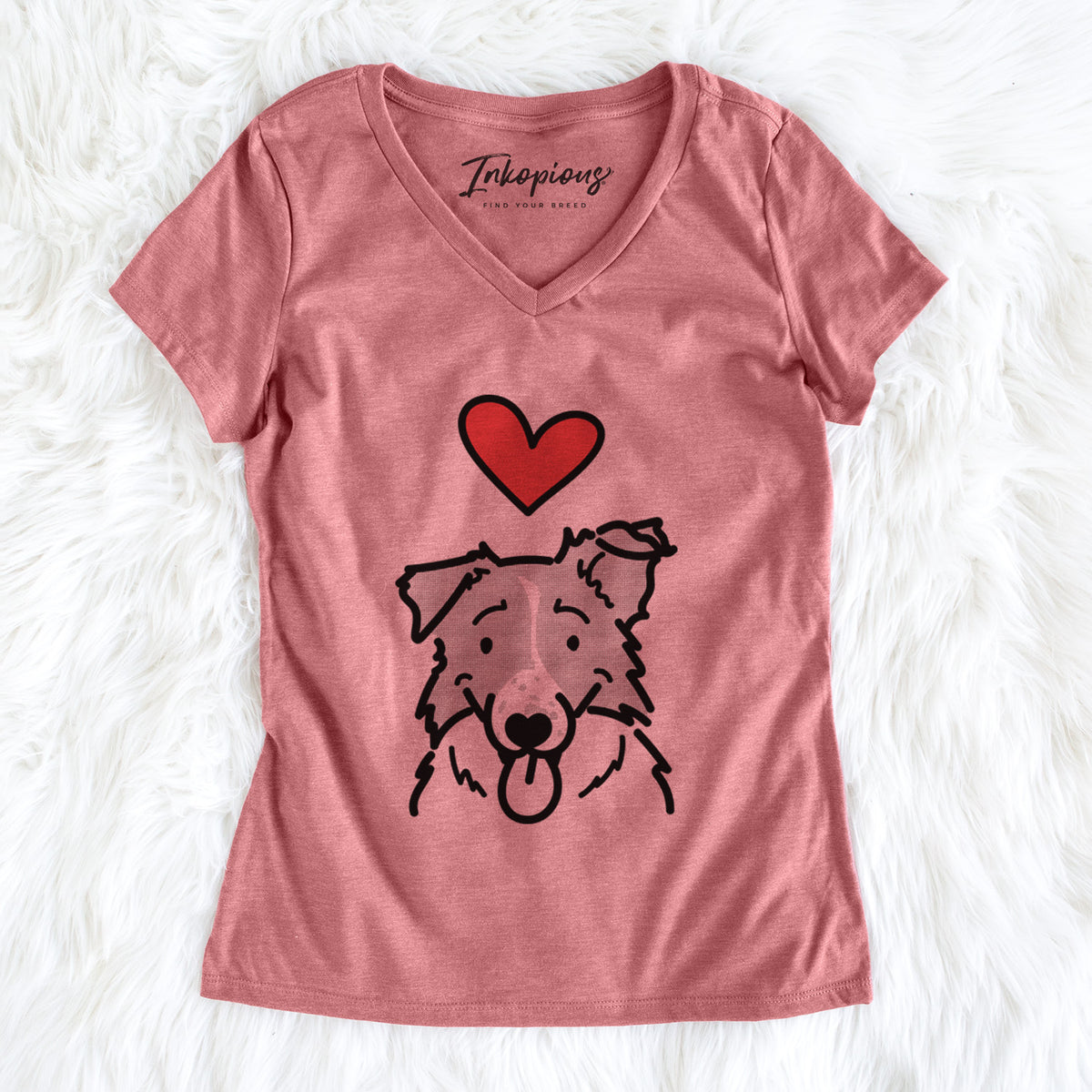 Love Always Border Collie - Jam - Women's V-neck Shirt