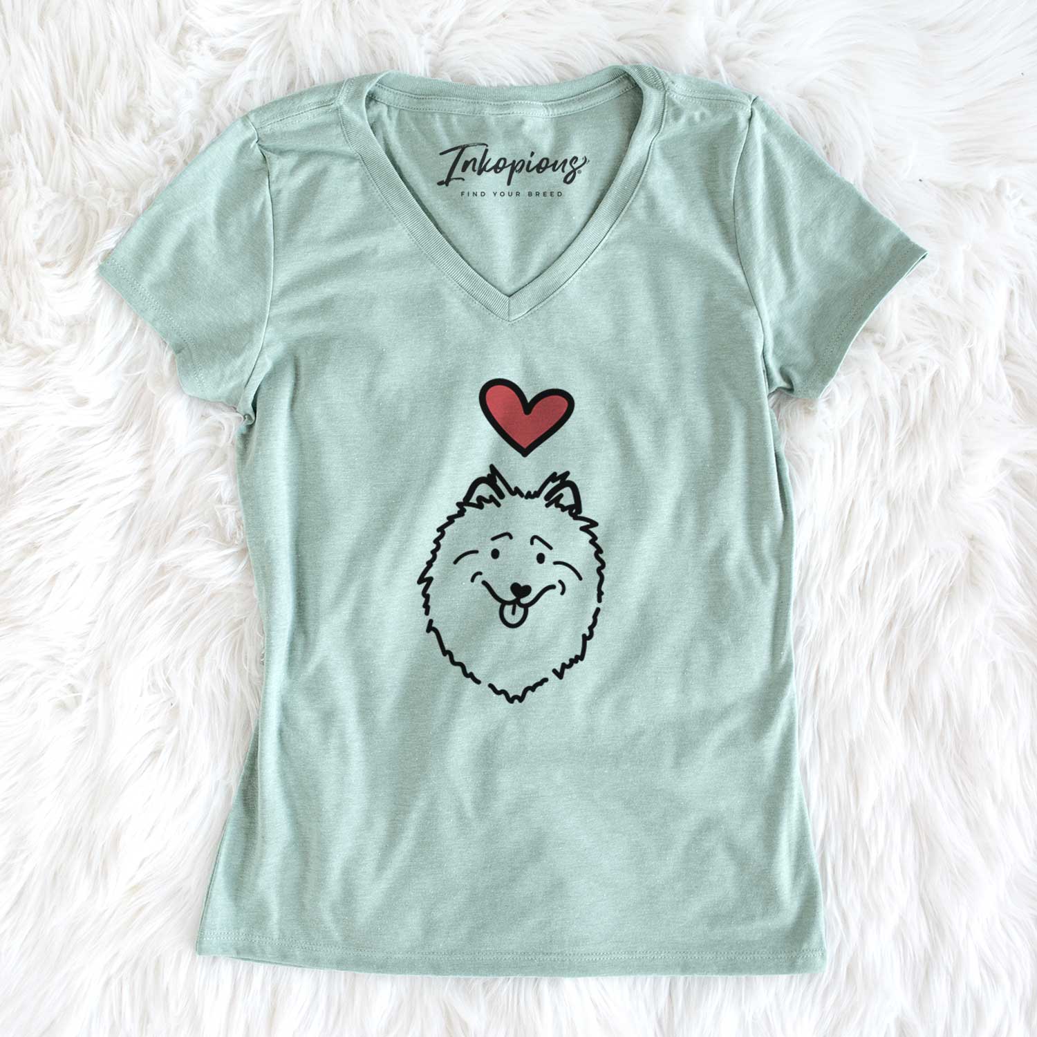 Love Always Keeshond - Women's V-neck Shirt