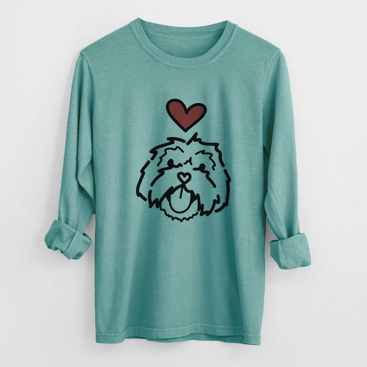 Love Always Lhasa Apso - Keia - Heavyweight 100% Cotton Long Sleeve